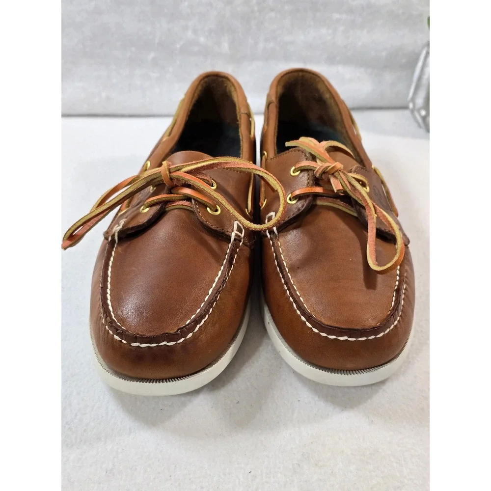 Bass Pro Shops Leather‎ Boat Fishman Shoes Moccasins Laced Deck Shoes Size 12